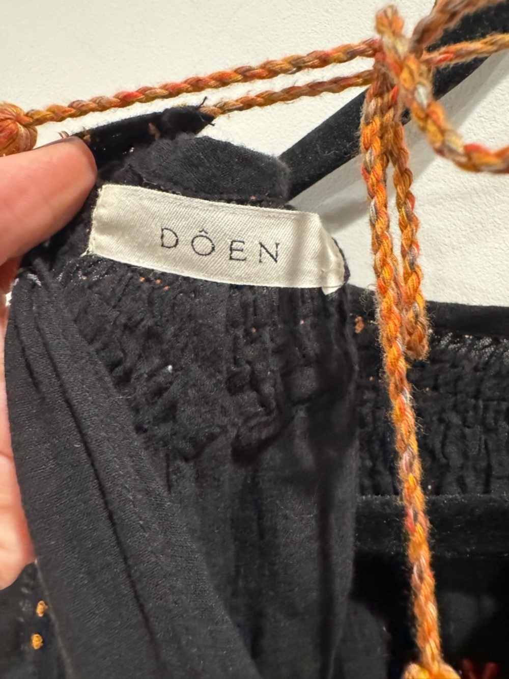 Doen black Joni embroidered maxi dress - Picture 7 of 11